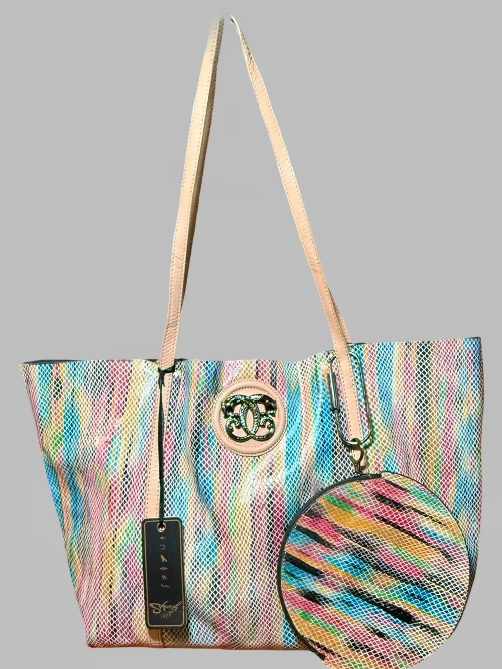 ✨ Sharif Legacy Snake Leather Lightweight Tote Set ✨